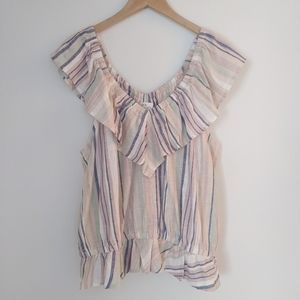 Ava James linen sleeveless top. Size XL